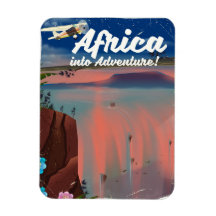 Póster de aventura de cascada africana
