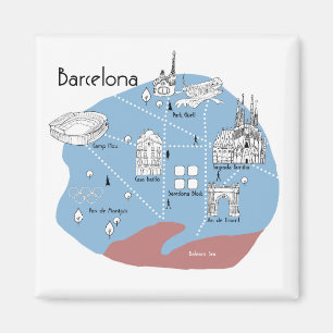 Imán Poster de Barcelona - original
