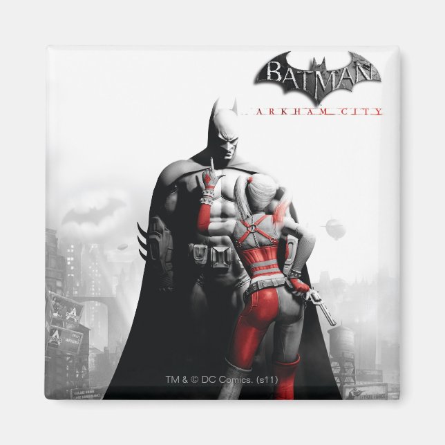 Imán POSTER de CA - Batman & Harley (Frente)