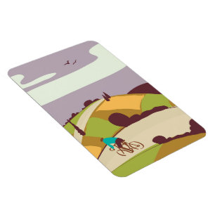 Imán Poster de ciclismo de época