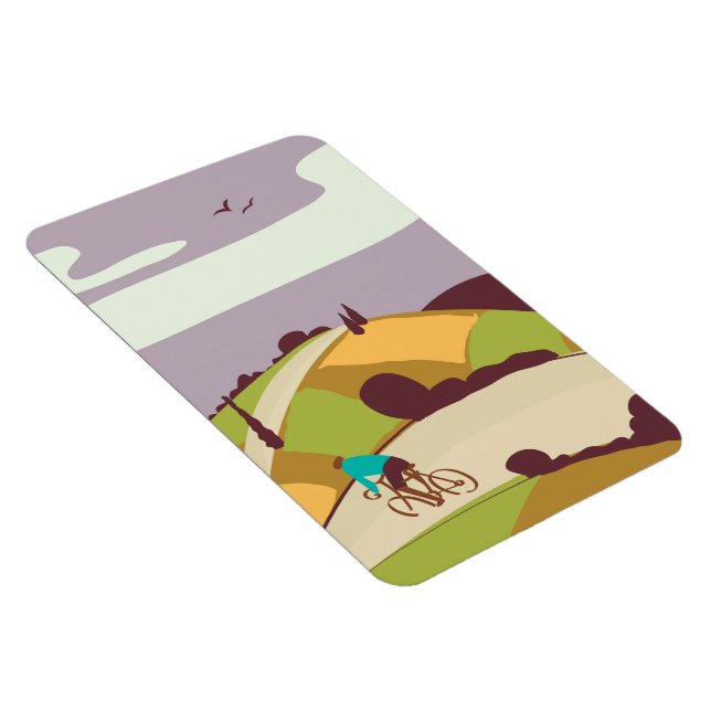 Imán Poster de ciclismo de época (Lado Derecho)