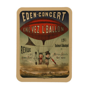 Imán Poster De Circo Francés De Dos Artistas En Aeronav