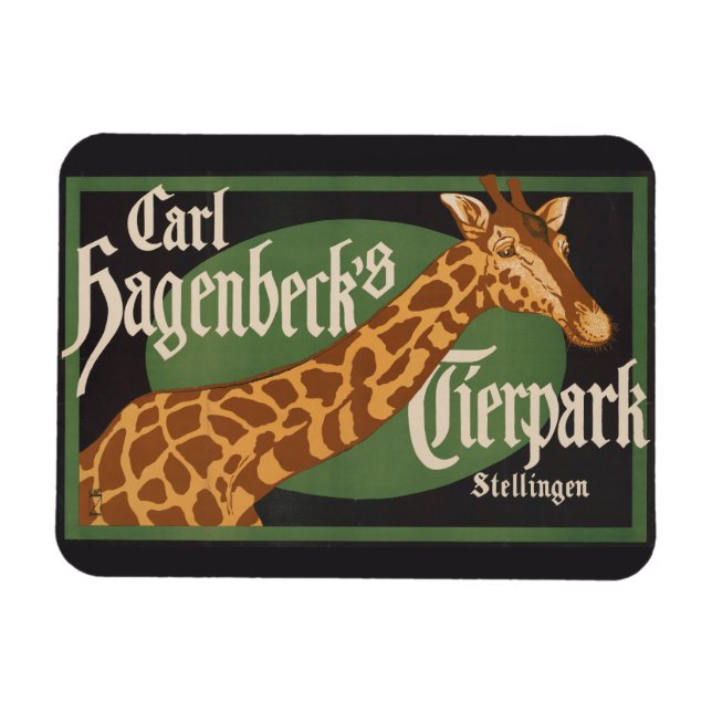 Imán Poster de circo Tierpark de Carl Hagenbeck (Horizontal)
