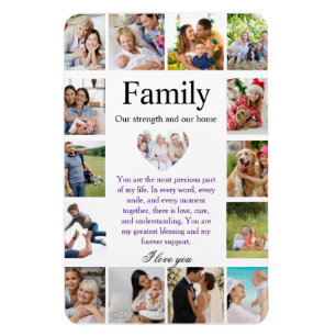 Imán Póster de Collage de Fotos Familiares Personalizad