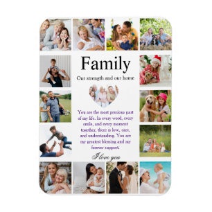 Imán Póster de Collage de Fotos Familiares Personalizad