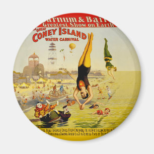 Imán Poster de Coney Island Sideshow
