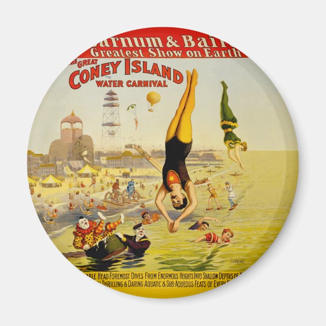 Imán Poster de Coney Island Sideshow (Frente)