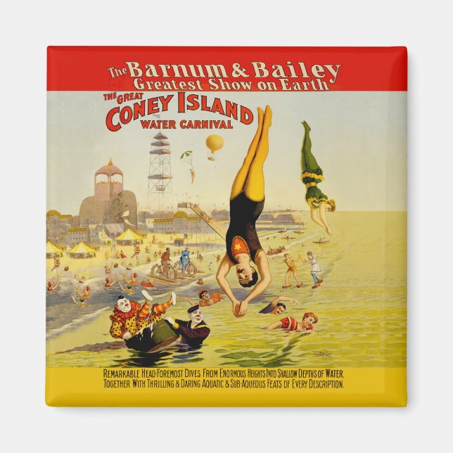 Imán Poster de Coney Island Sideshow (Frente)