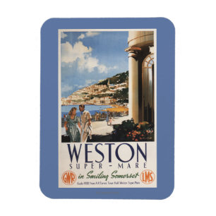 Imán Poster de desatención del ferrocarril de la costa