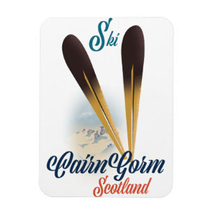 Imán Póster de esquí CairnGorm Escocia