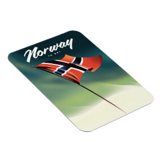 Imán Poster de esquí de Noruega