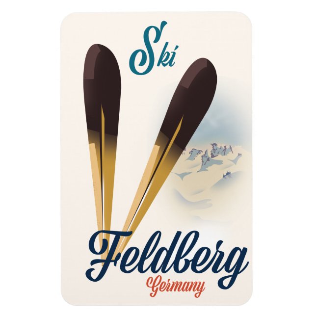 Imán Poster de esquí Feldberg Alemania (Vertical)