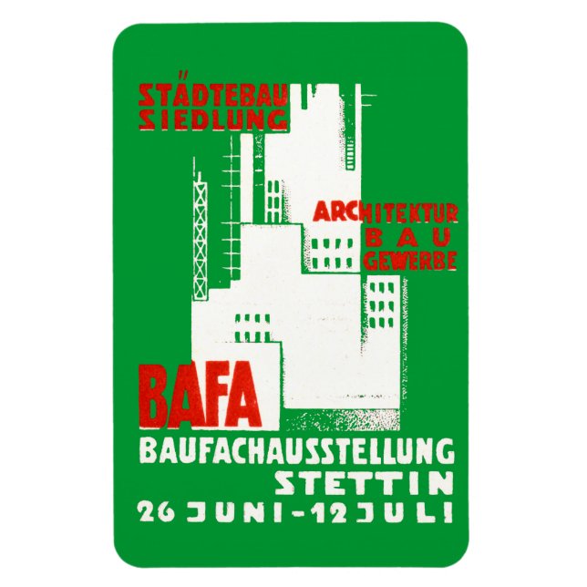 Imán poster de Exposición de Construcción de 1925 (Vertical)