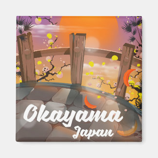 Imán Poster de flores japonesas Okayama.