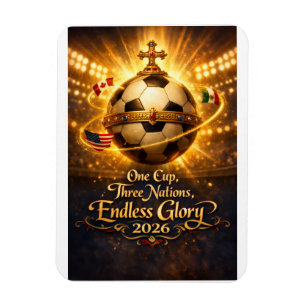 Imán Póster de fútbol de la Copa Mundial 2026 al estilo