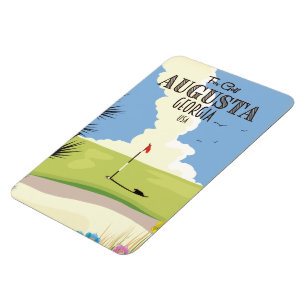 Imán Poster de golf Augusta Georgia