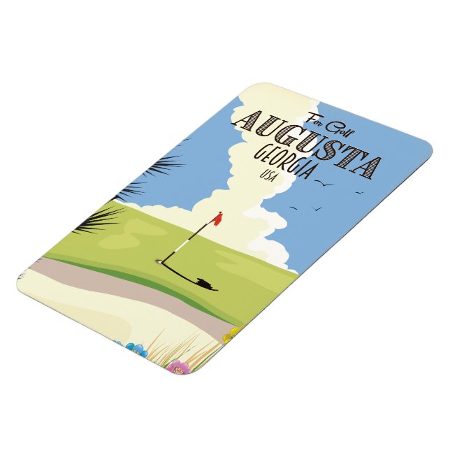 Imán Poster de golf Augusta Georgia (Lado Izquierdo)