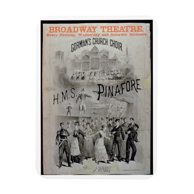 Imán Poster de 'HMS Pinafore', interpretado por C de Go (Vertical)