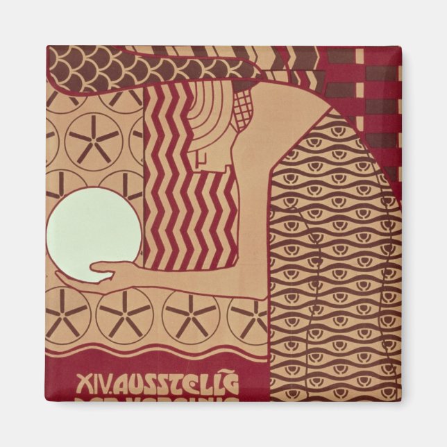 Imán Poster de la 14ª Exposición de Viena (Frente)