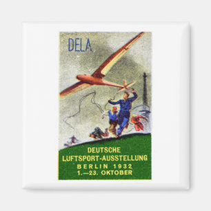 Imán Poster de la competencia de 1932 aviones modelo