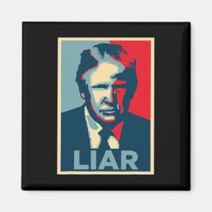 Imán Póster de la Esperanza de Obama Anti Trump Mentiro