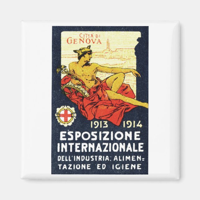 Imán poster de la Expo Genova 1913 (Frente)