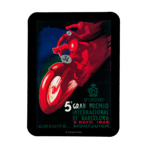 Imán Poster de la motocicleta de 5 Gran Premio