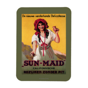 Imán Poster de la pasa de California de la Sun-Criada