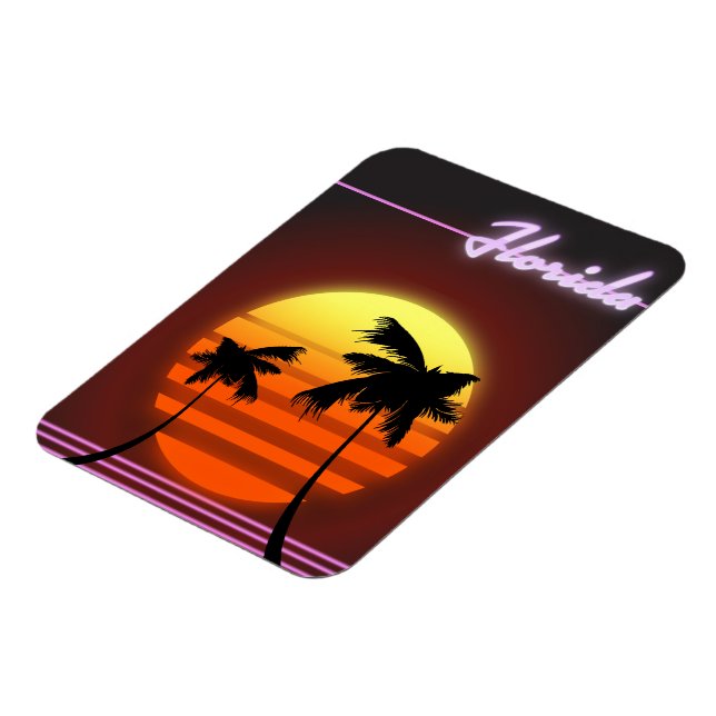 Imán Póster de la puesta de sol de Florida 1984 (Lado Izquierdo)