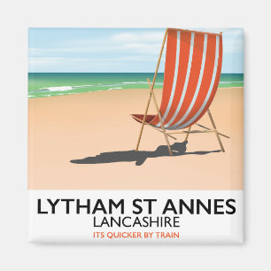 Imán Póster de Lytham St Annes Lancashire junto al mar