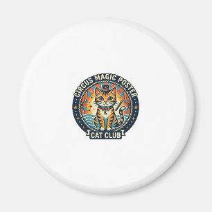Imán Póster de Magia de Circo Gato Diseño de Gatito Lin