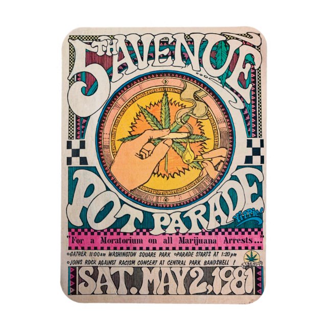 Imán Poster de malezas del desfile de potes y la legali (Vertical)