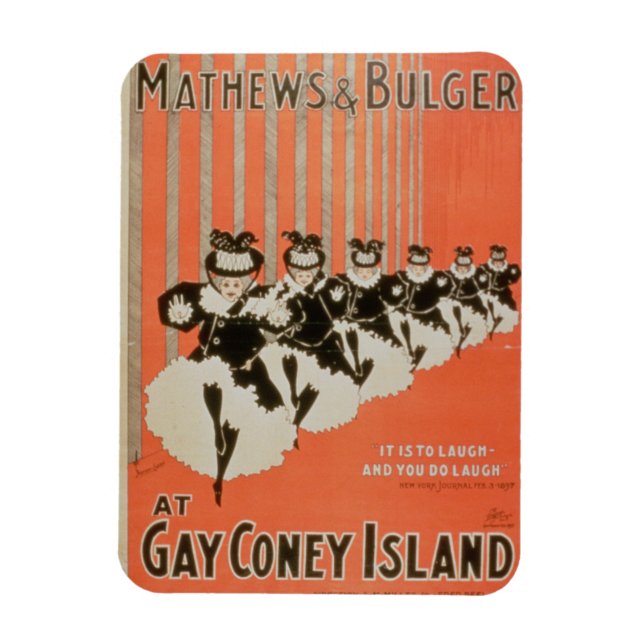 Imán Poster de 'Mathews & Bulger' en la isla Gay Coney (Vertical)