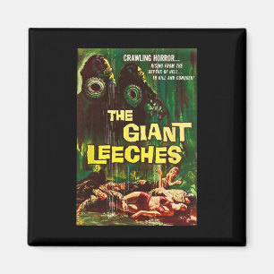 Imán Poster de monstruo de Halloween con sanguijuelas g