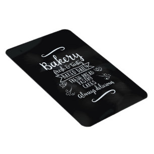 Imán Poster de Panadería Chalkboard de estilo vintage