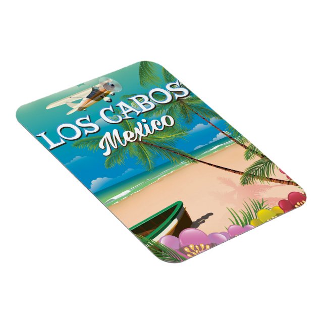 Imán Poster de playa de Los Cabos México (Lado Derecho)