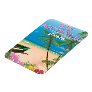 Imán Poster de playa de San Agustinillo México