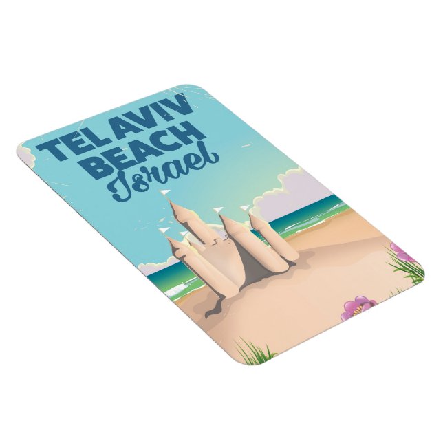 Imán Poster de playa de Tel Aviv Beach Israel (Lado Derecho)