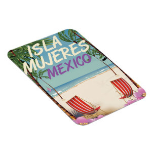 Imán Póster de playa Isla Mujeres México