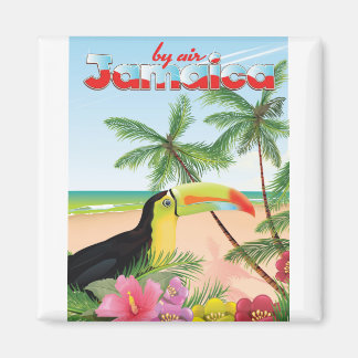 Imán Poster de playa toscano de Jamaica