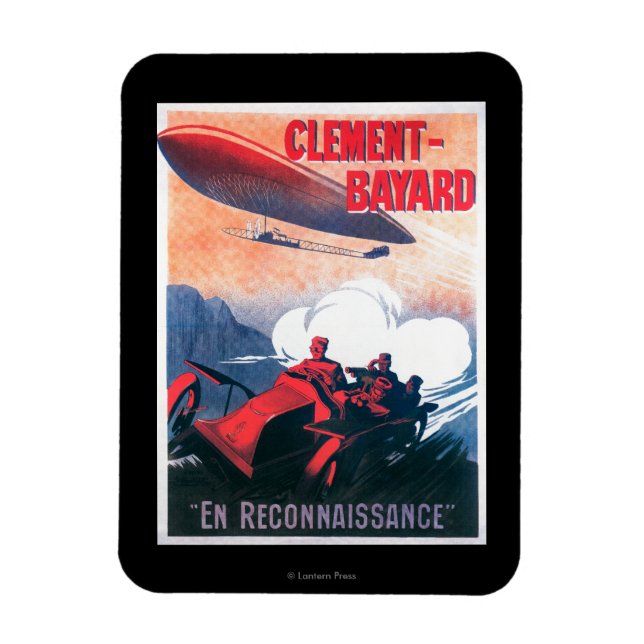 Imán Poster de promoción de la aerolínea WI de Vincenot (Vertical)