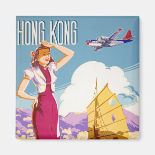 Imán Poster de publicidad de Vintage Northwest Airlines