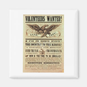 Imán Poster de reclutamiento de guerra civil