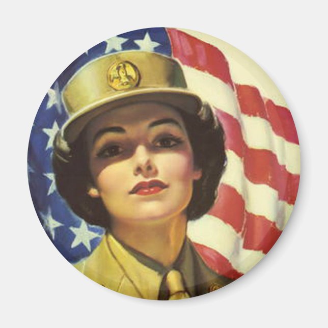 Imán Poster de reclutamiento de WAC (Frente)