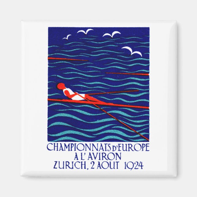 Imán poster de Remo de Zurich 1924 (Frente)