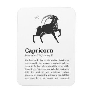 Imán Poster de Rótulo Zodiac de Capricornio