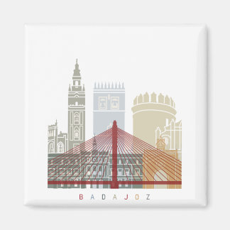 Imán Poster de skyline de Badajoz