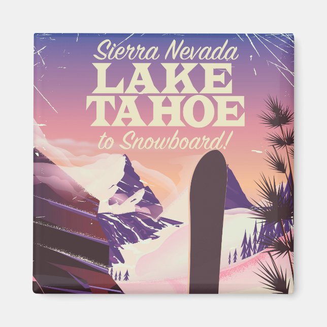 Imán Poster de snowboard de los Estados Unidos (Frente)