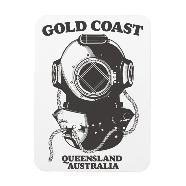 Imán Poster de submarinismo Gold Coast Queensland Austr (Vertical)