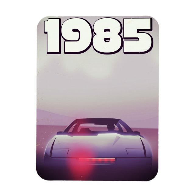 Imán poster de supercoches vintage de 1985 (Vertical)